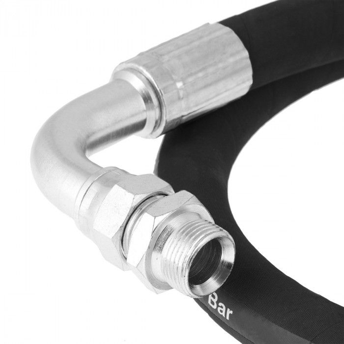 High-pressure air hose 3/8" 2 m straight + elbow fittings
