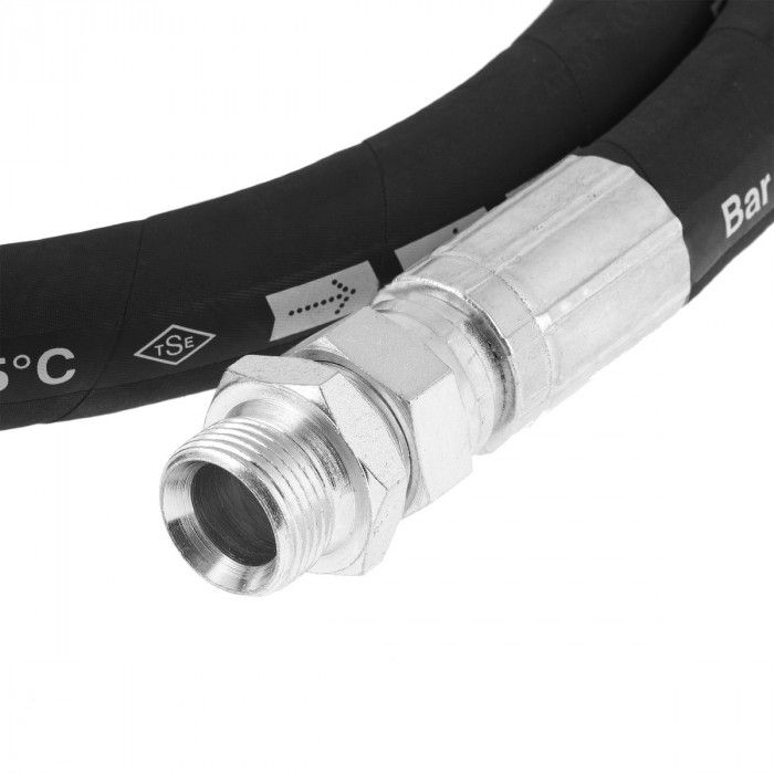 High-pressure air hose 3/8" 2 m straight + elbow fittings