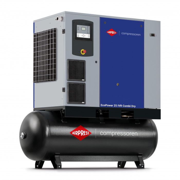 Screw compressor EcoPower 25D IVR Combi Dry 13 bar 25 HP/18.5 kW 804 - 3330 l/min 500 l