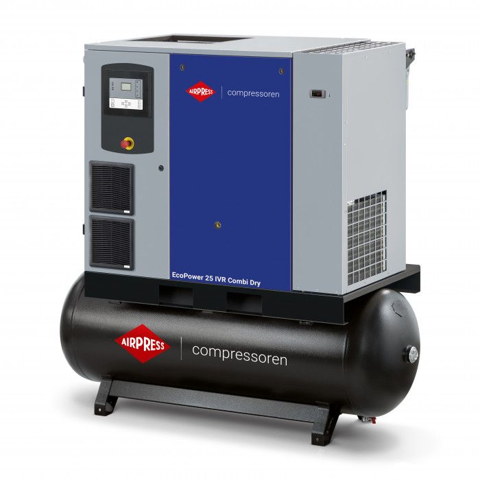 Screw compressor EcoPower 25D IVR Combi Dry 13 bar 25 HP/18.5 kW 804 - 3330 l/min 500 l
