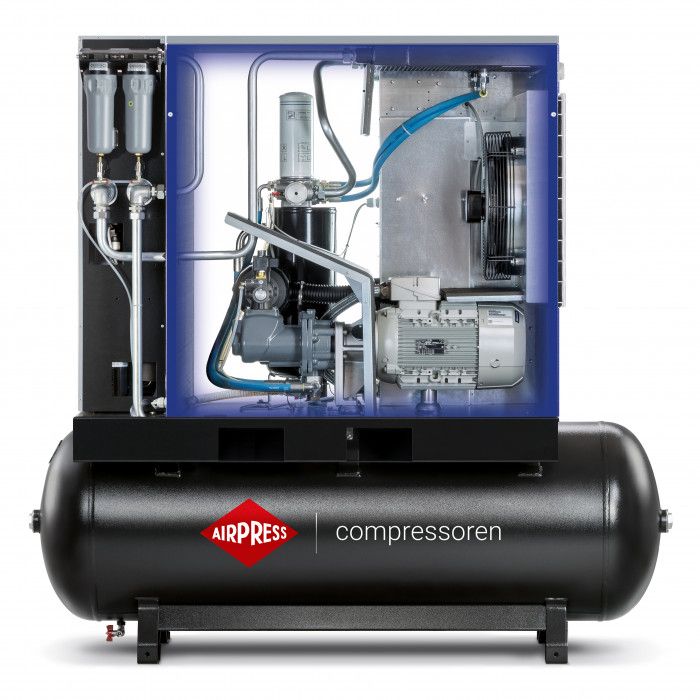 Screw compressor EcoPower 25D IVR Combi Dry 13 bar 25 HP/18.5 kW 804 - 3330 l/min 500 l