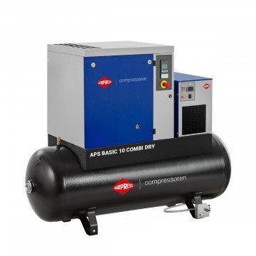 Screw compressor APS 10 Basic Combi Dry 10 bar 10 hp/7.5 kW 996 l/min 500 l