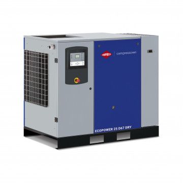Screw compressor EcoPower 25D Dry 10 bar 25 HP/18.5 kW 2922 l/min Screw compressor EcoPower 25D Dry 10 bar 25 HP/18.5 kW 2922 l/min
