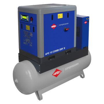 Screw Compressor APS X 10 Combi Dry 10 bar 10 HP/7.5 kW 970 l/min 500 l Screw Compressor APS X 10 Combi Dry 10 bar 10 HP/7.5 kW 970 l/min 500 l