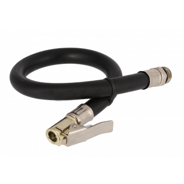 Hose and clamp for tire inflator