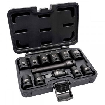 Impact nut socket set 1/2" 12-piece