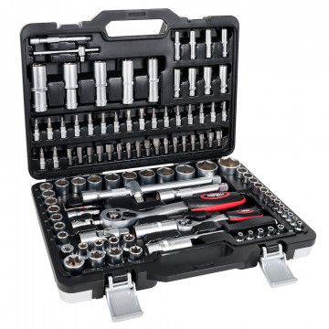 Tool case with Chrome Vanadium socket set 107 parts